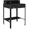 Global Industrial 34-1/2W x 30D x 38H Shop Desk with Pigeonhole Compartment Riser Flat Surface, Black 319355BK - alternate 1